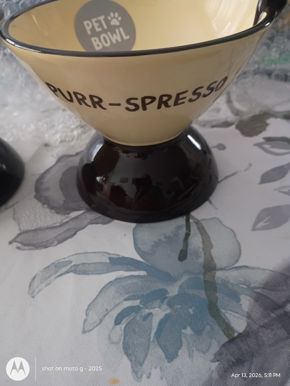 Espresso Meow-tini Ceramic CAT Bowls - Picture 5 of 5